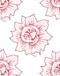 Soft Pink Floral Sketch Pattern Rug