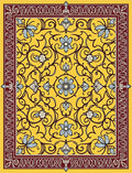 Sunny Floral Vine Decorative Rug