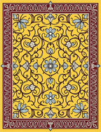Sunny Floral Vine Decorative Rug