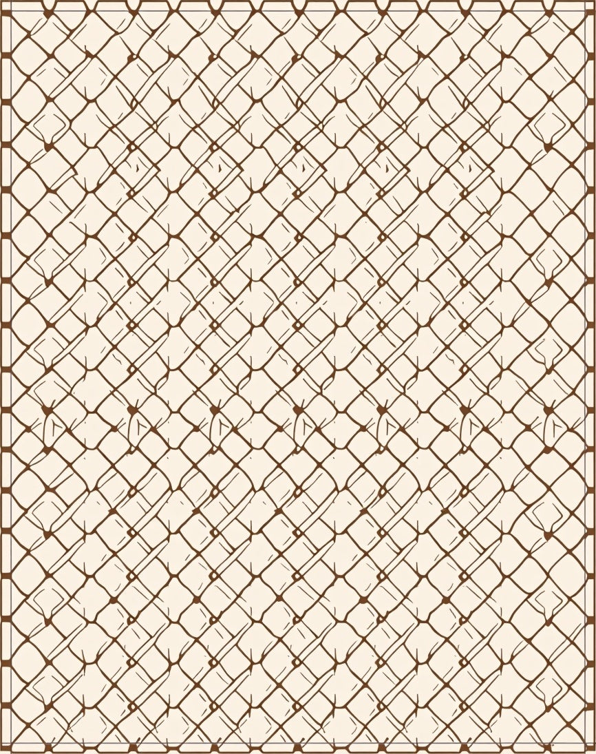 Rustic Intersecting Line Pattern Rug