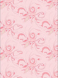 Soft Pink Floral Swirl Pattern Rug