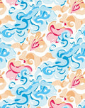 Abstract Swirls In Cool Ocean Hues Rug