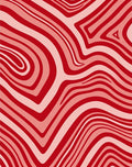 Red Swirl Stripe Pattern Rug
