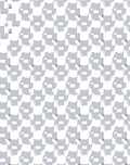 Modern White Interlocking Square Pattern Rug