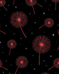 Abstract Red Dandelion Pattern Rug