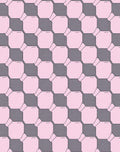 Pink Gray Octagonal Checkerboard Pattern Rug