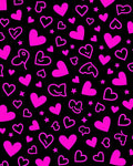 Bright Pink Heart Repeating Pattern Rug