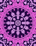 Mandala Pink Floral Symmetric Design Rug