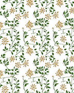 Verdant Gold Starburst Vine Flourish Rug