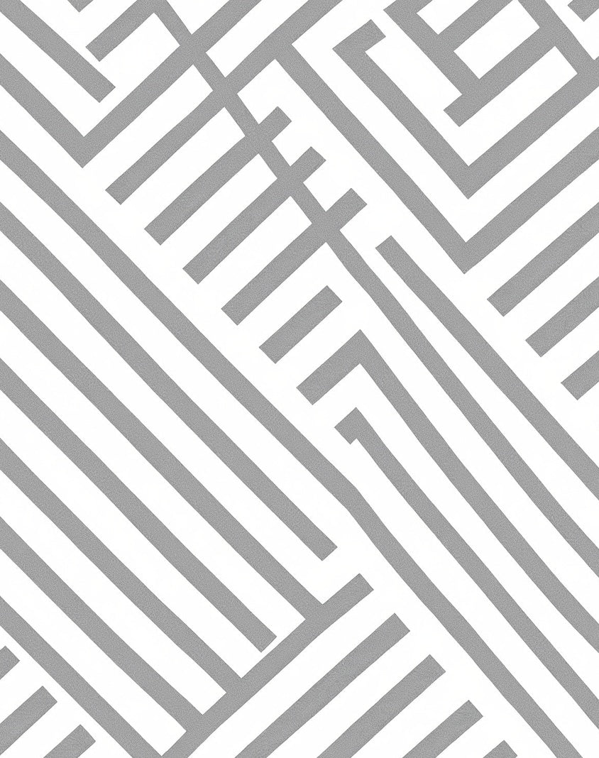 Modern Geometric Stripe Interlocking Design Rug
