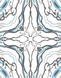 Abstract Blue Gray Swirls Art Rug