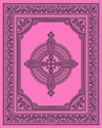 Ornate Pink Geometric Mandala Design Rug
