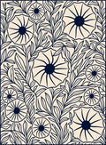 Vintage Floral Vine Botanical Design Rug