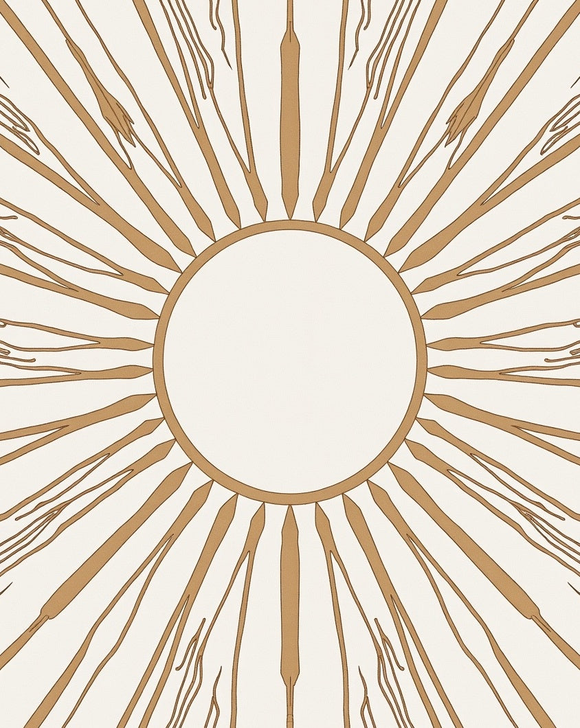 Sunburst Art Deco Style Pattern Rug