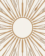 Sunburst Art Deco Style Pattern Rug