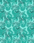 Tidal Swirl Abstract Floral Pattern Rug