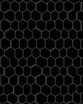 Modern Black White Hexagon Pattern Rug