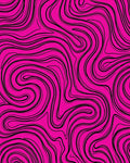 Vibrant Pink Swirl Pattern Design Rug