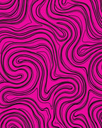 Vibrant Pink Swirl Pattern Design Rug