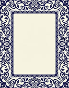 Ornate Traditional Dark Blue Floral Rug