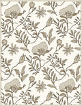 Delicate Floral Patterned Neutral Rug