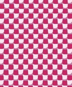 Quilted Pink White Checkered Pattern Rug