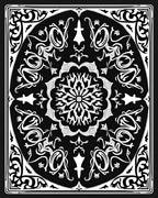 Monochromatic Ornate Mandala Design Rug