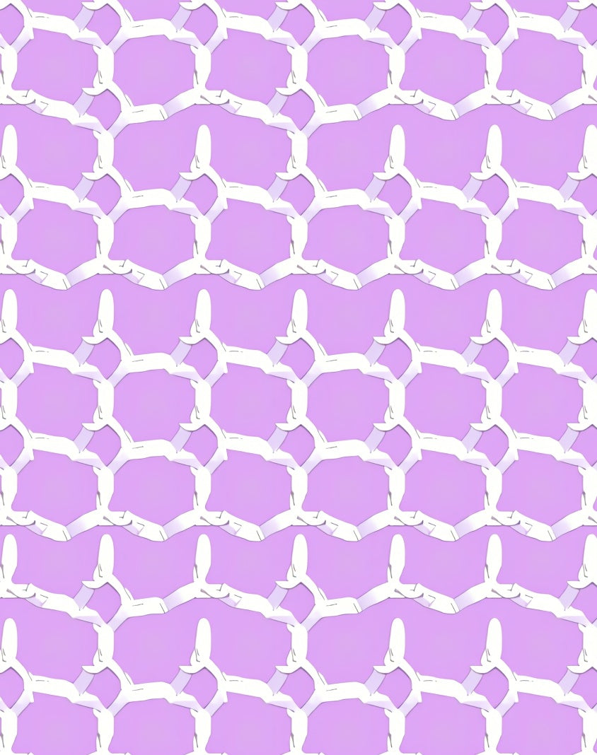 White Abstract Geometric Patterned Rug