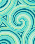 Aqua Swirl Triangle Abstract Pattern Rug