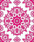 Vibrant Folk Floral Mandala Pattern Rug