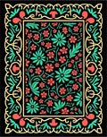 Ornate Floral Pattern Rug