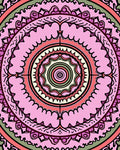 Pink Mandala Boho Inspired Pattern Rug