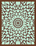 Radiating Petal Swirl Graphic Rug