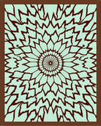 Radiating Petal Swirl Graphic Rug