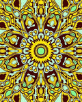 Ornate Sunburst Mandala Pattern Rug