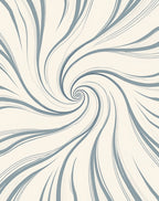 Curved Swirl Abstract Design Rug