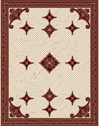 Geometric Floral Pattern Traditional Rug