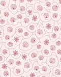 Organic Leaf Flower Line Art Rug