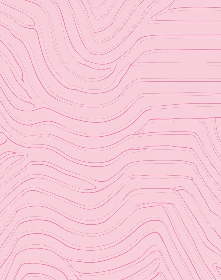 Soft Pink Wavy Swirl Pattern Design Rug