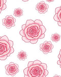 Pink Roses Patterned Design Rug