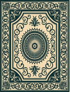 Elegant Floral Border Medallion Rug