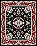 Elegant Floral And Scroll Work Rug