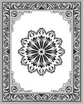 Elegant Black and White Mandala Rug