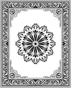 Elegant Black and White Mandala Rug