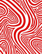 Crimson Swirl Optical Illusion Rug