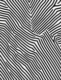 Abstract Black and White Linear Pattern Rug