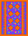 Vibrant Geometric Diamond Pattern Rug