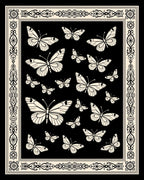 Elegant Butterfly Pattern With Decorative Frame Rug