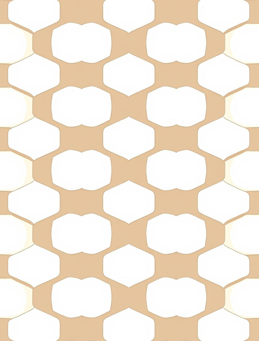 Modern Geometric Honeycomb Design Rug