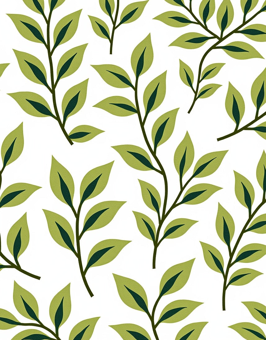 Leafy Branch Pattern Spring Design Rug